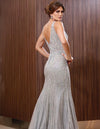 Lara 33615 Plunging V-Neck Crystalline Gown - CYC Boutique