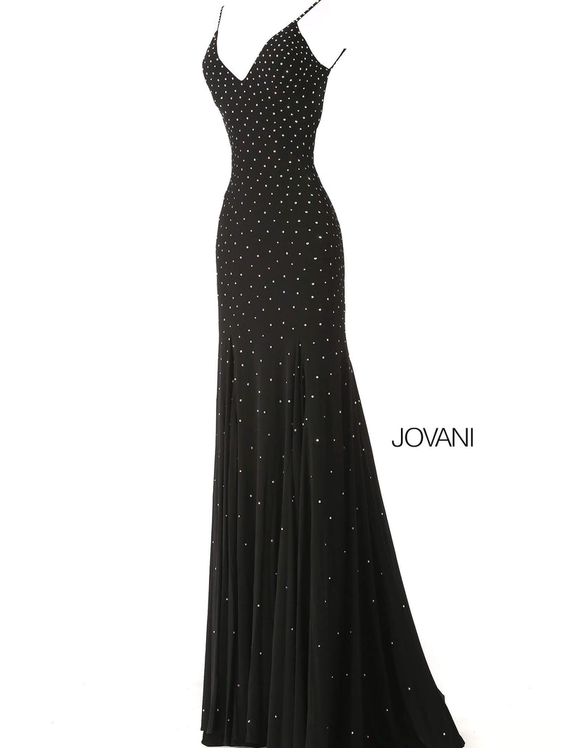 JOVANI 63563 Embellished Backless Dress - CYC Boutique