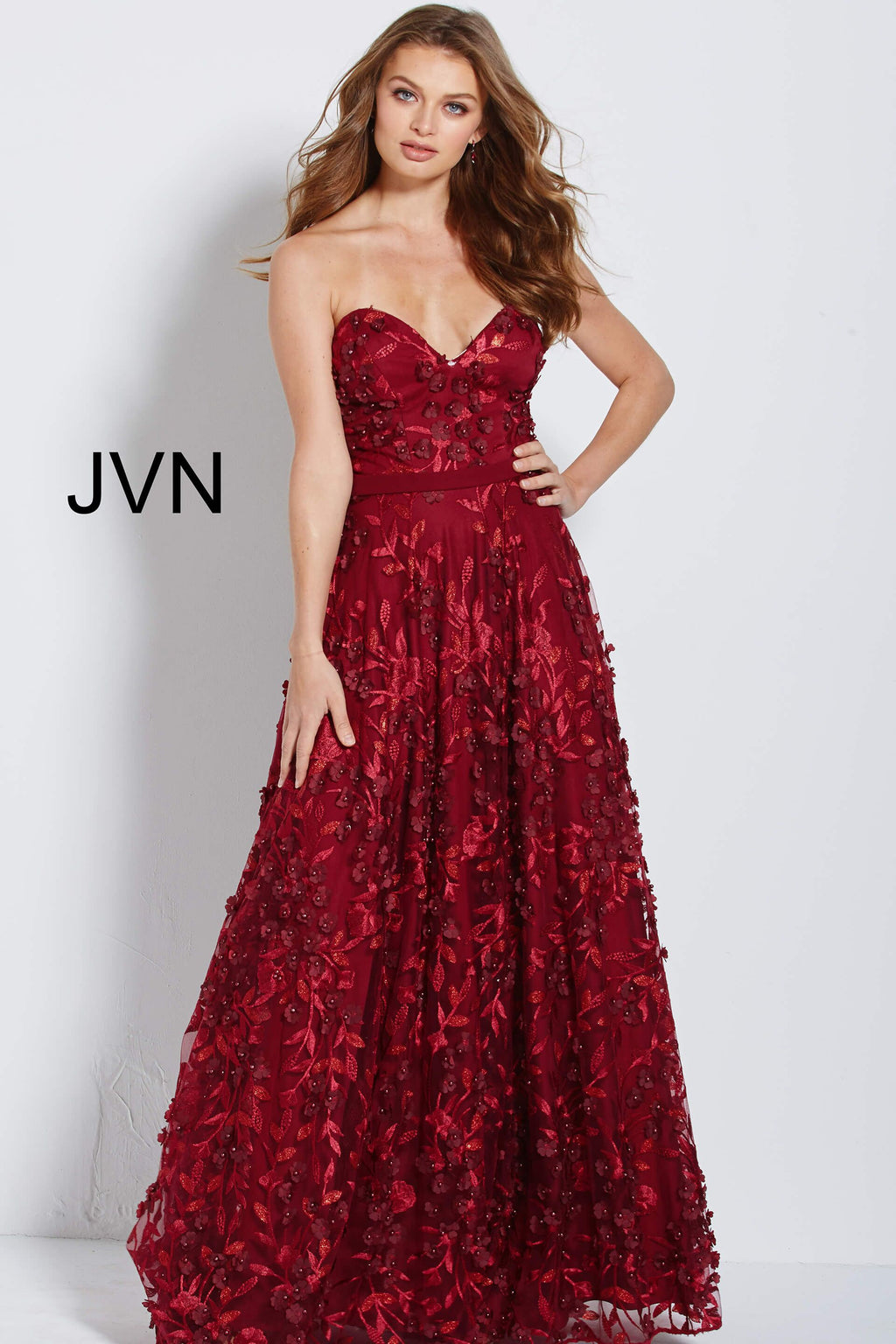 JOVANI - JVN60436 Floral Appliqué Sweetheart Ballgown - CYC Boutique