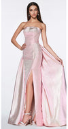 Cinderella Divine CR834 Strapless Metallic Dress - CYC Boutique