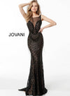 JOVANI 66000 Embellished Sheer Neckline Evening Dress - CYC Boutique